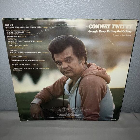 Vinyl Record Conway Twitty Georgia Keeps Pulling On My Ring Platinum Plus Works - Picture 2 of 5